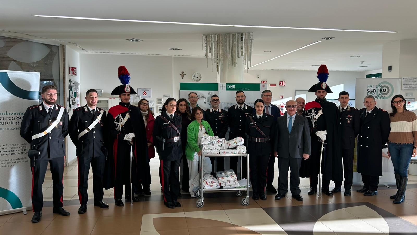 I Carabinieri portano il Natale ai bambini dell’IRCCS Istituto delle Scienze Neurologiche