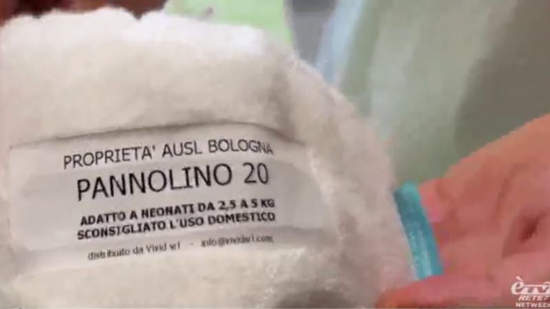 Pannolini lavabili dell'Aziendal USL di Bologna su èTV Rete7