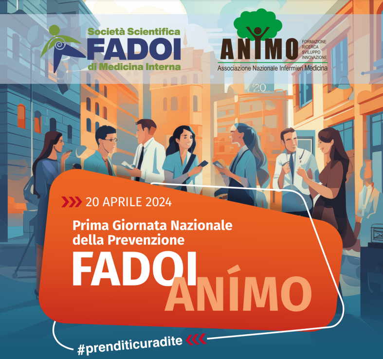 Sabato 20 aprile in Piazza Nettuno a Bologna la 1° Giornata Nazionale della Prevenzione promossa da FADOI e ANIMO