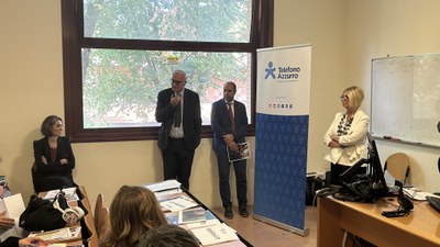 D'Agostino insieme ad Ernesto Caffo, presidente di Telefono Azzurro