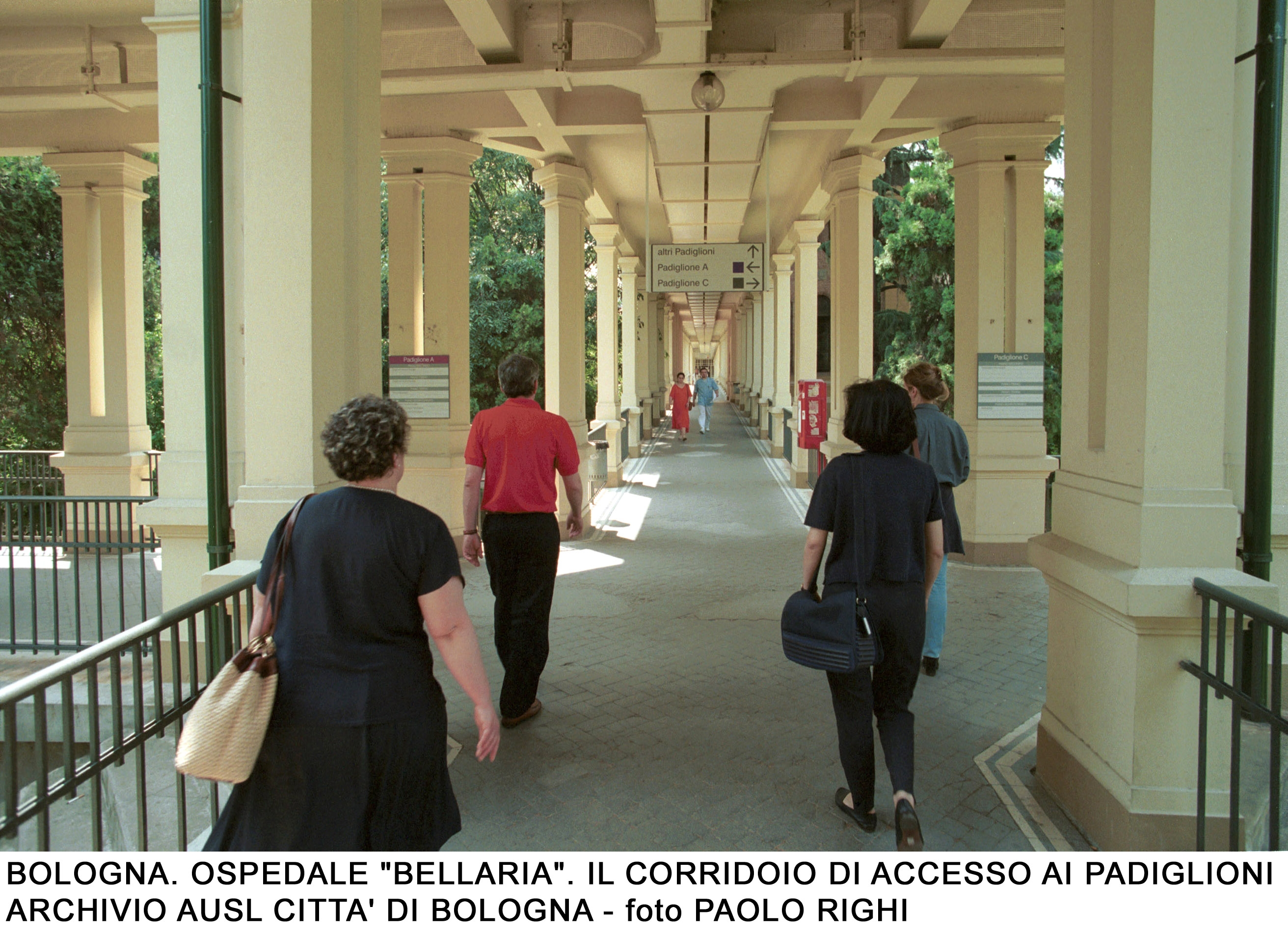 Ospedale Bellaria, corridoio di accesso ai padiglioni 
